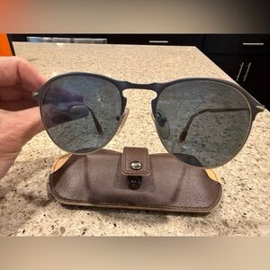 Persol Black and Silver Sunglasses